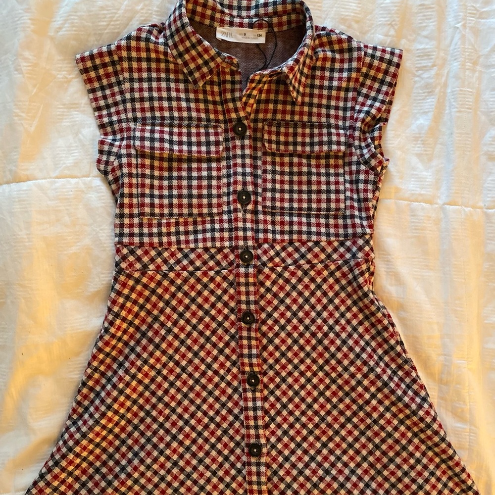 Zara Girls Plaid Dress- Barely used!